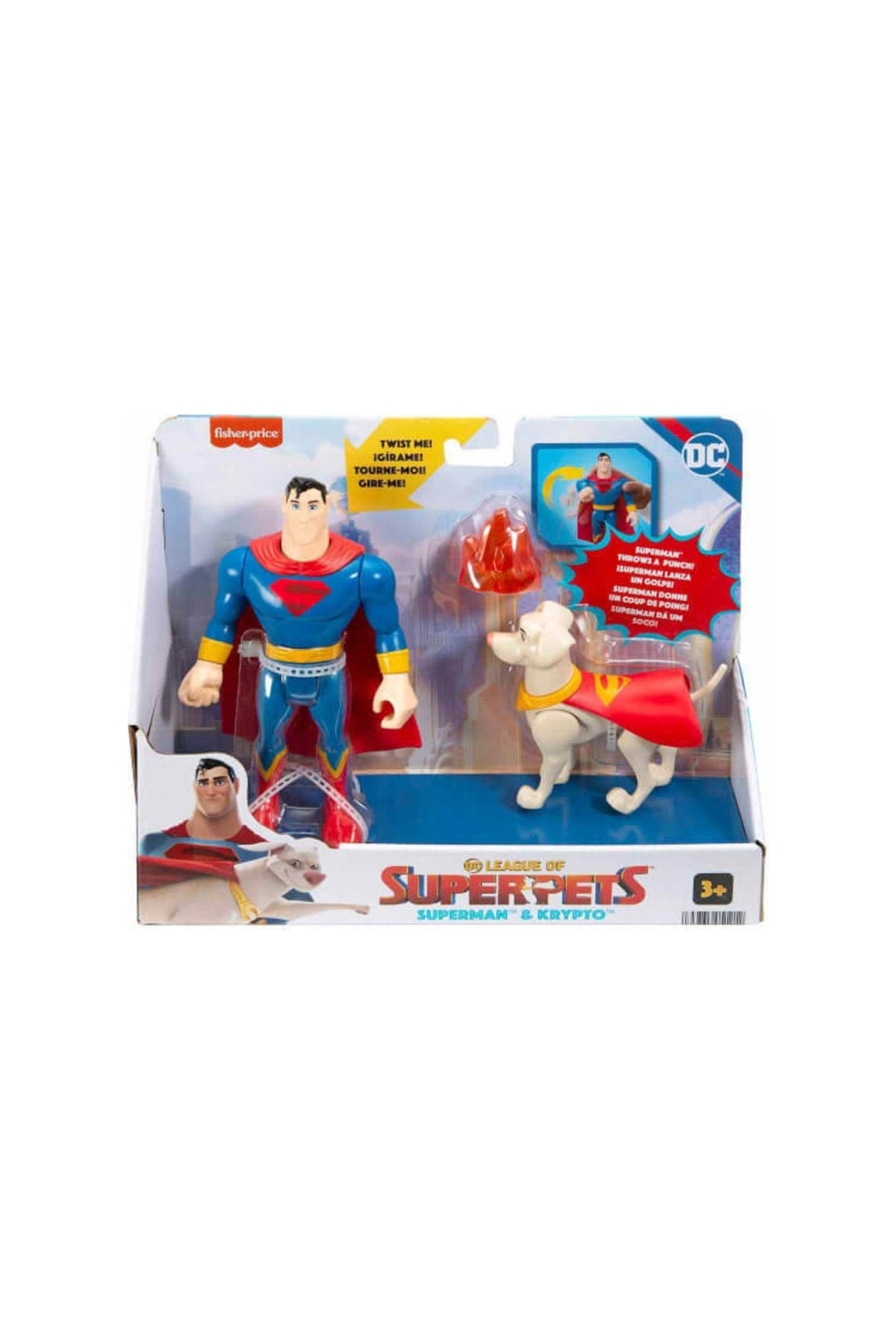 Imaginext Dc League Of Super Pets Kahramanlar ve Hayvanlar HGL01 - Superma ve Krypto