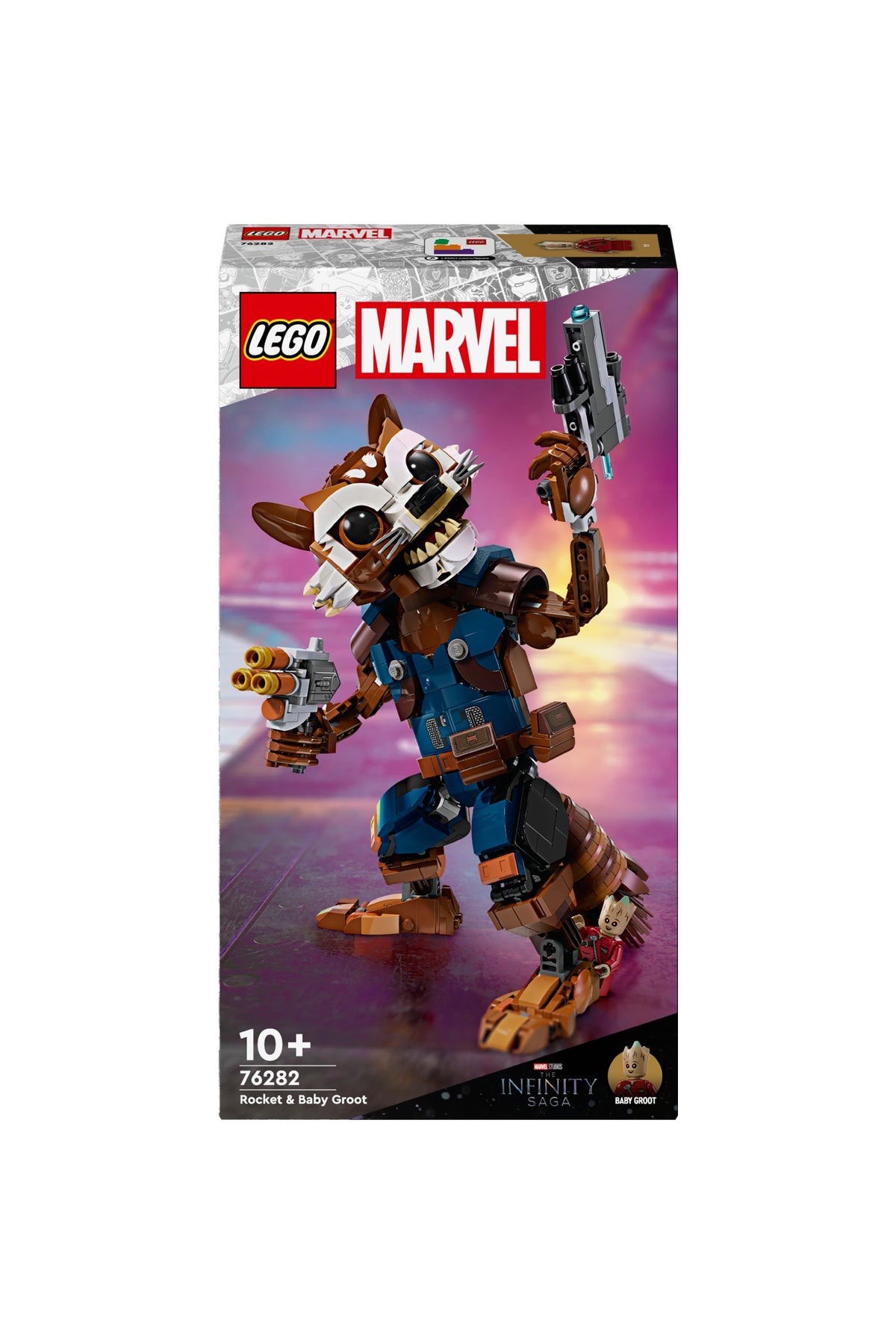 LEGO ® ǀ Marvel Rocket ve Bebek Groot 76282 - 10 Yaş & Üzeri Süper Kahraman Seven Çocuklar için Oyuncak Yapım Seti (566 