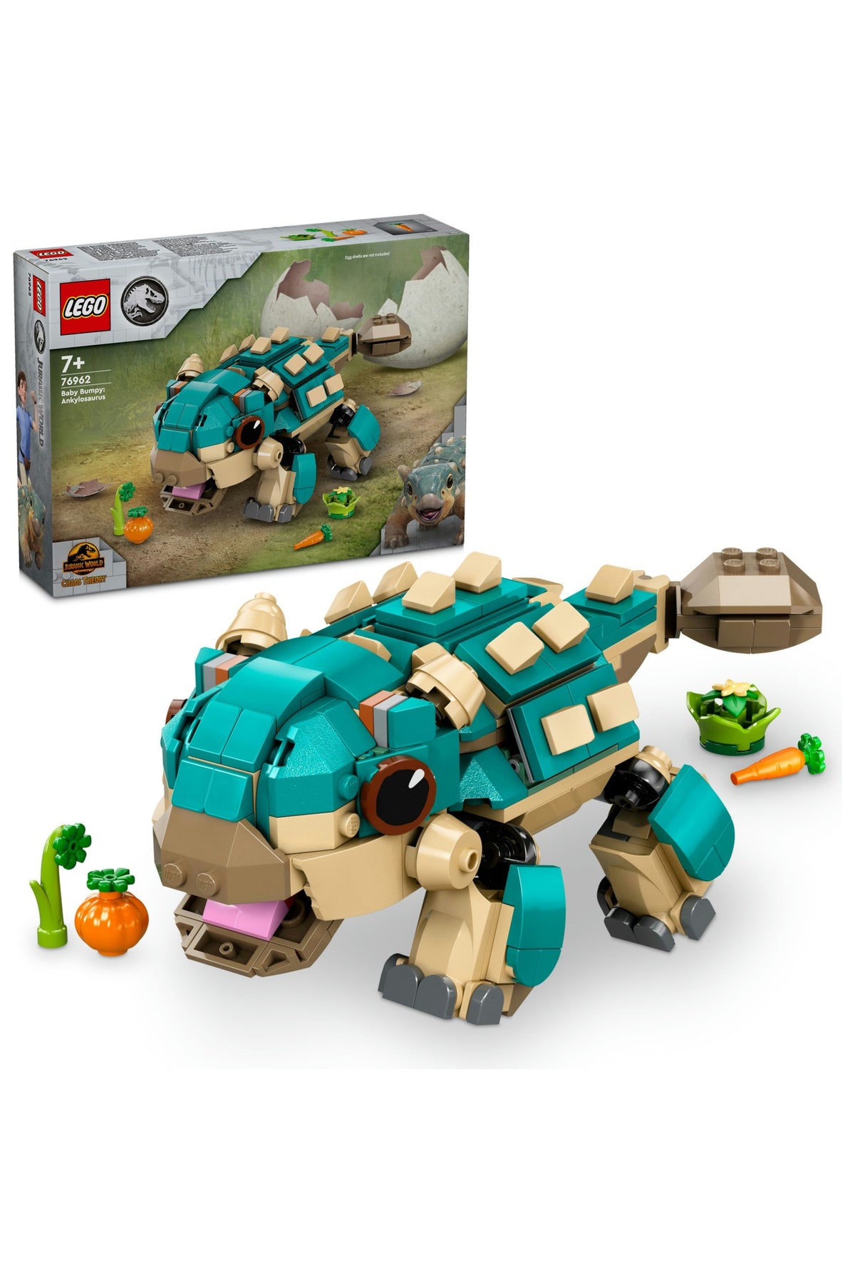 LEGO® Jurassic World Yavru Bumpy: Ankylosaurus 76962 - 7 Yaş & Üzeri Çocuklar için Yaratıcı Oyuncak Dinazor Yapım Seti (