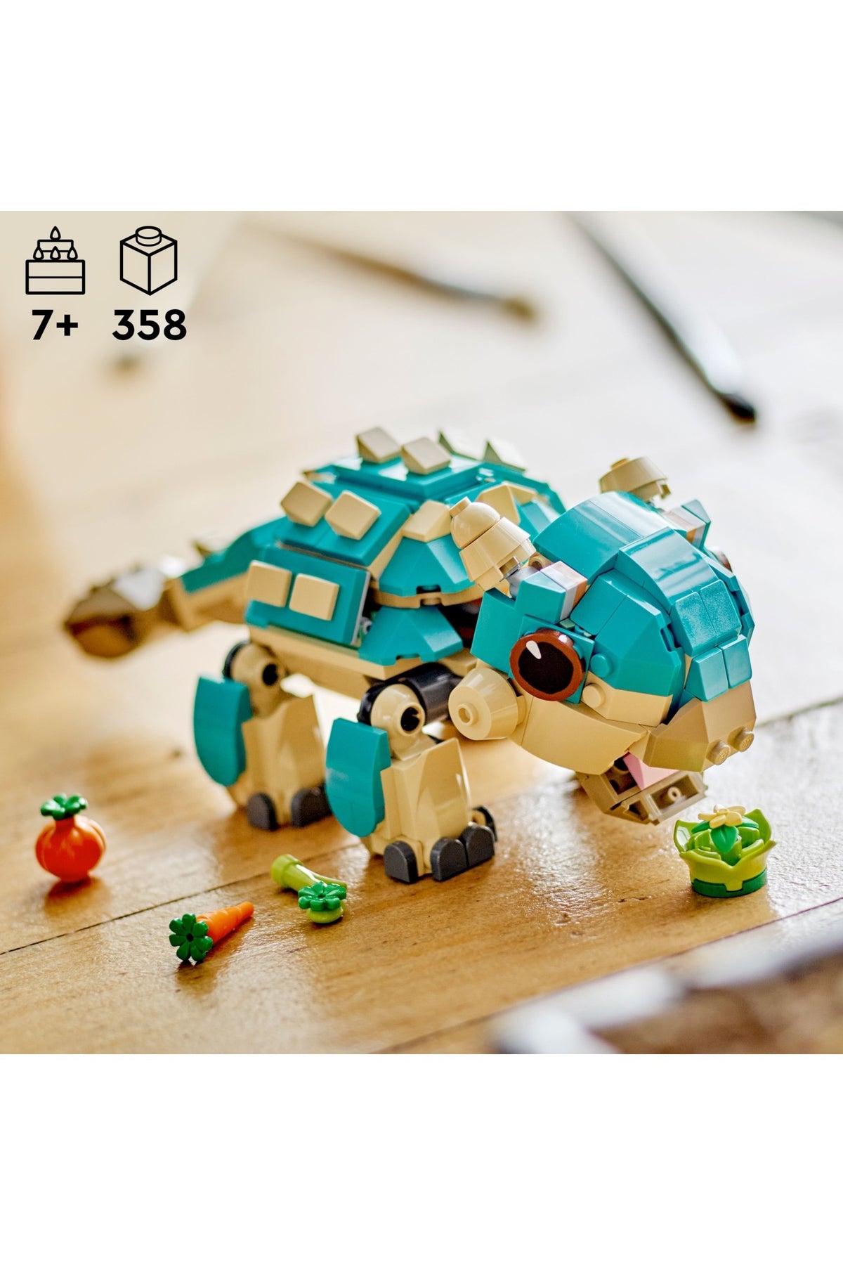LEGO® Jurassic World Yavru Bumpy: Ankylosaurus 76962 - 7 Yaş & Üzeri Çocuklar için Yaratıcı Oyuncak Dinazor Yapım Seti (