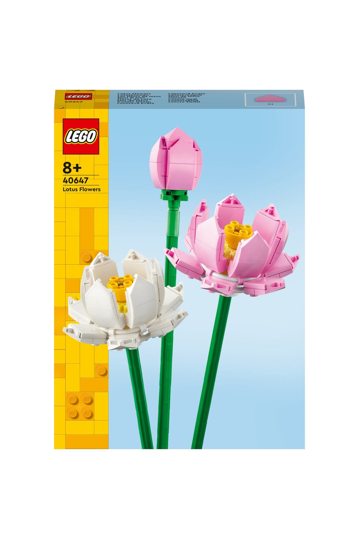 LEGO® Botanicals Lotus Çiçekleri 40647 – 8 Yaş ve Üzeri Çocuklar için 2 Çiçek ve 1 Tomurcuk İçeren Oyuncak Yapım Seti (2