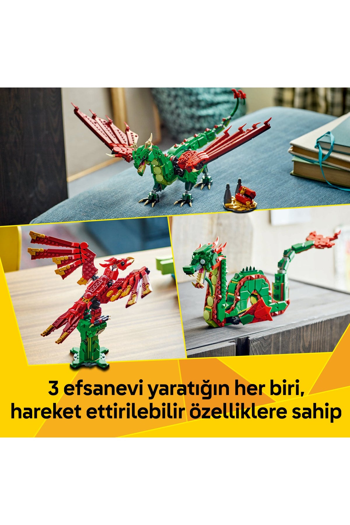 LEGO Creator 3'ü 1 Arada Orta Çağ Ejderhası 31161