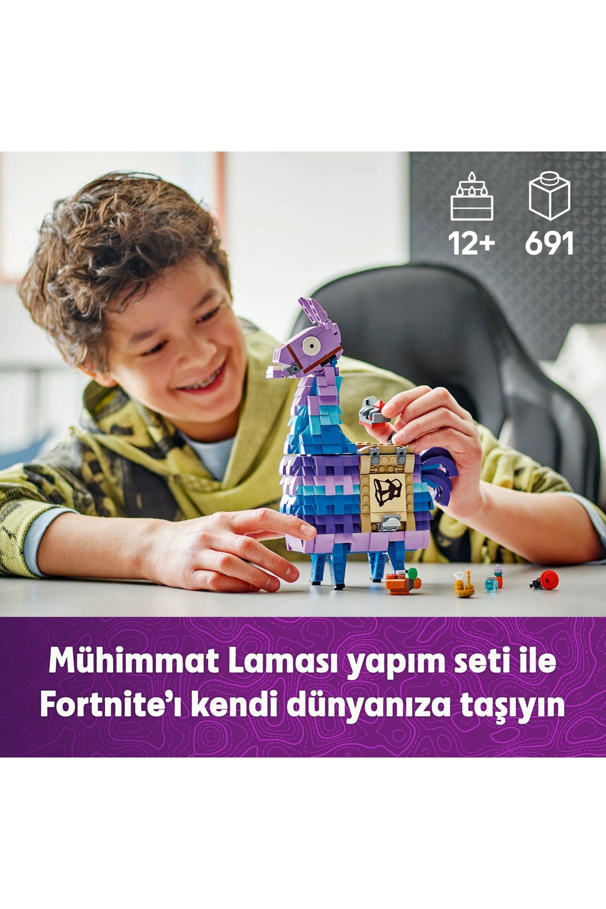 LEGO® Fortnite® Mühimmat Laması 77071 - 12 Yaş & Üzeri Video Oyunu Seven Çocuklar için Yaratıcı Oyuncak Yapım Seti (691 