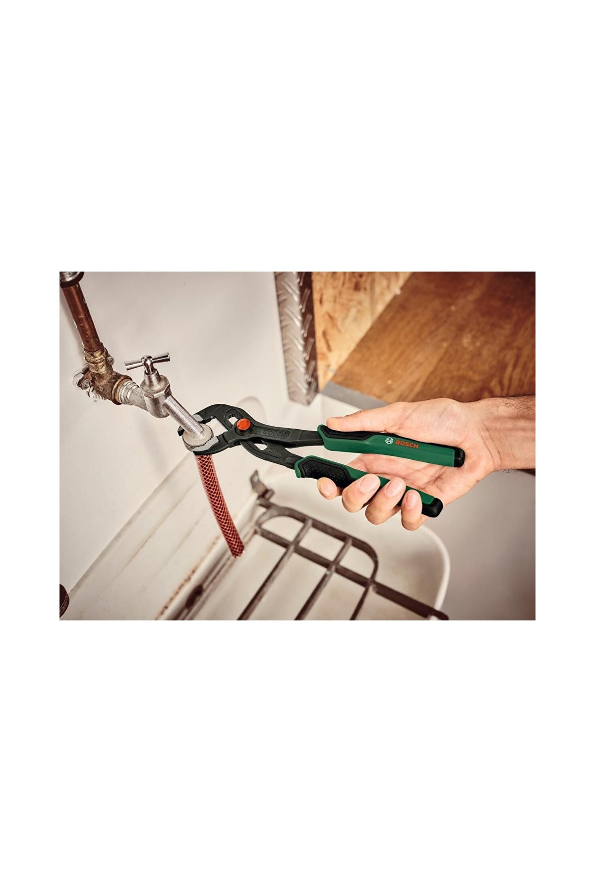 Bosch Home And Garden 250 mm Boru Anahtarı Ergonomik TPR Yüzeyli Uzun Ömürlü Paslanmaz