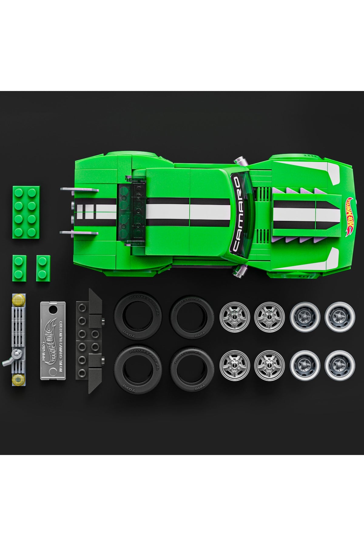 Mattel Brick Shop™ Hot Wheels® Speed Serisi - Custom '68 Camaro® Yapı Oyuncağı Seti (289 Parça), Koleksiyoncular Için JF