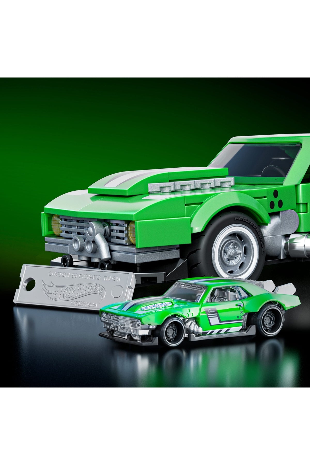 Mattel Brick Shop™ Hot Wheels® Speed Serisi - Custom '68 Camaro® Yapı Oyuncağı Seti (289 Parça), Koleksiyoncular Için JF