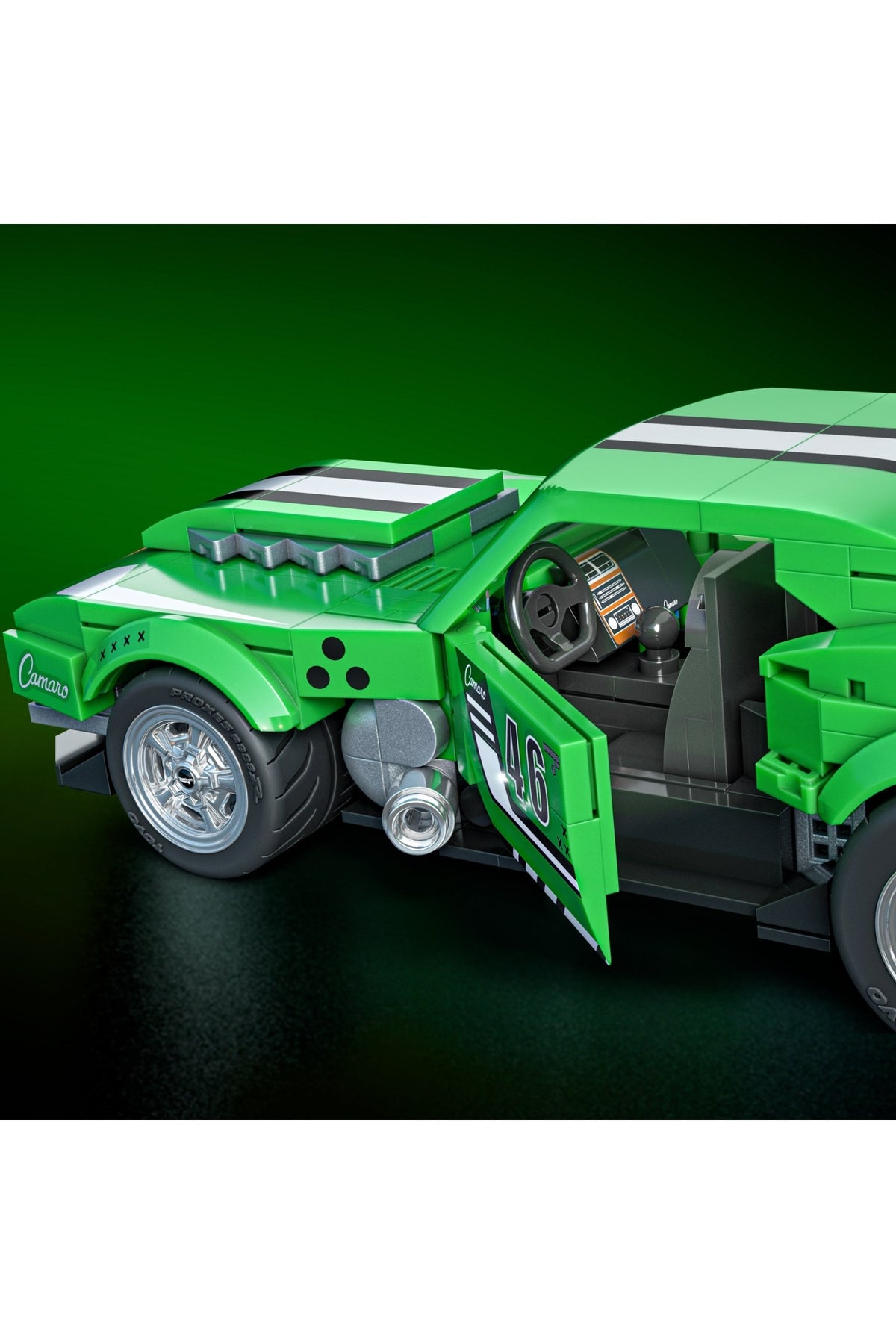 Mattel Brick Shop™ Hot Wheels® Speed Serisi - Custom '68 Camaro® Yapı Oyuncağı Seti (289 Parça), Koleksiyoncular Için JF