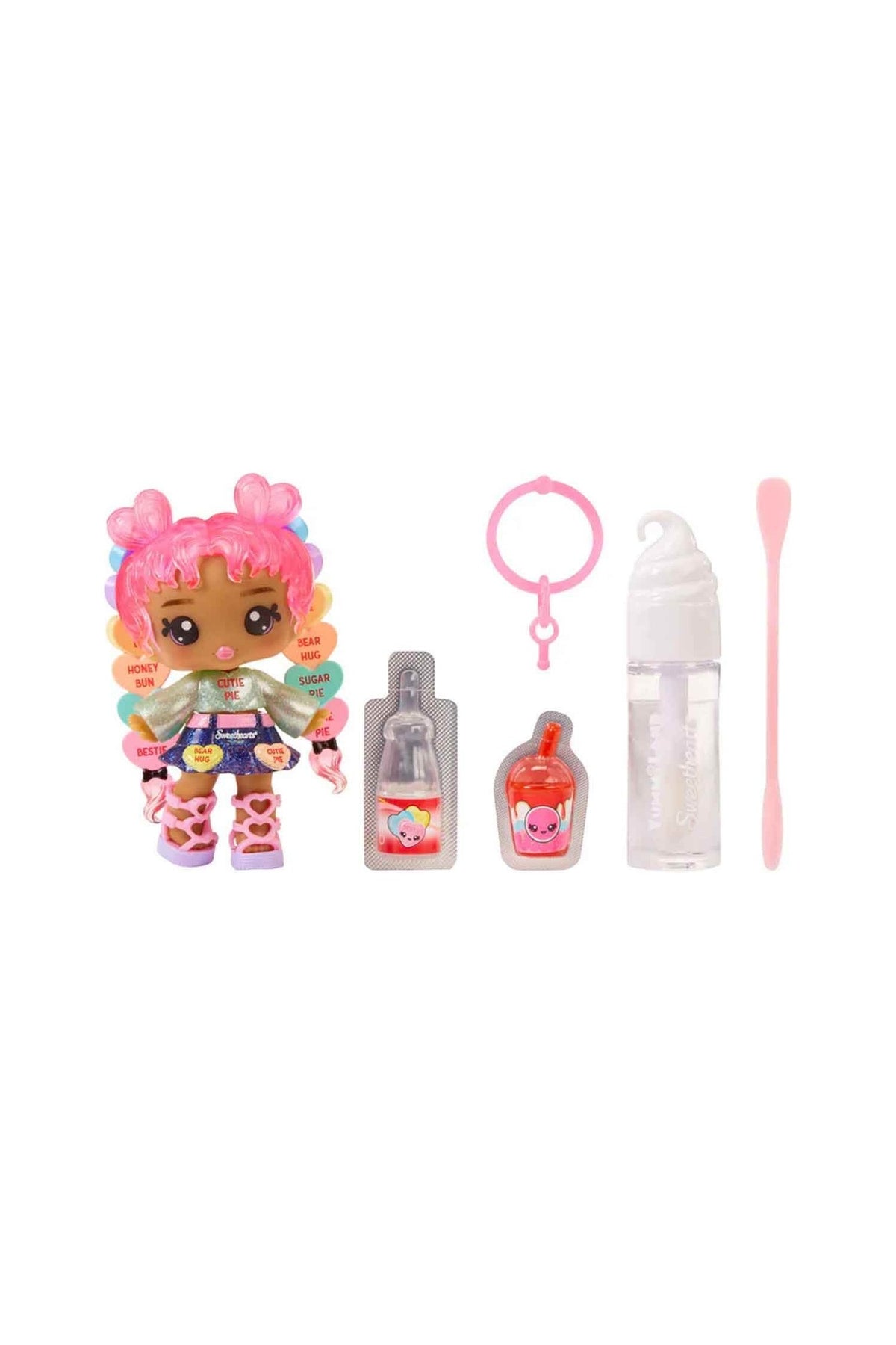 Yummiland Sweethearts Sevgililer Günü Mini Bebek ve Dudak Parlatıcısı Seti - Lily Hearts