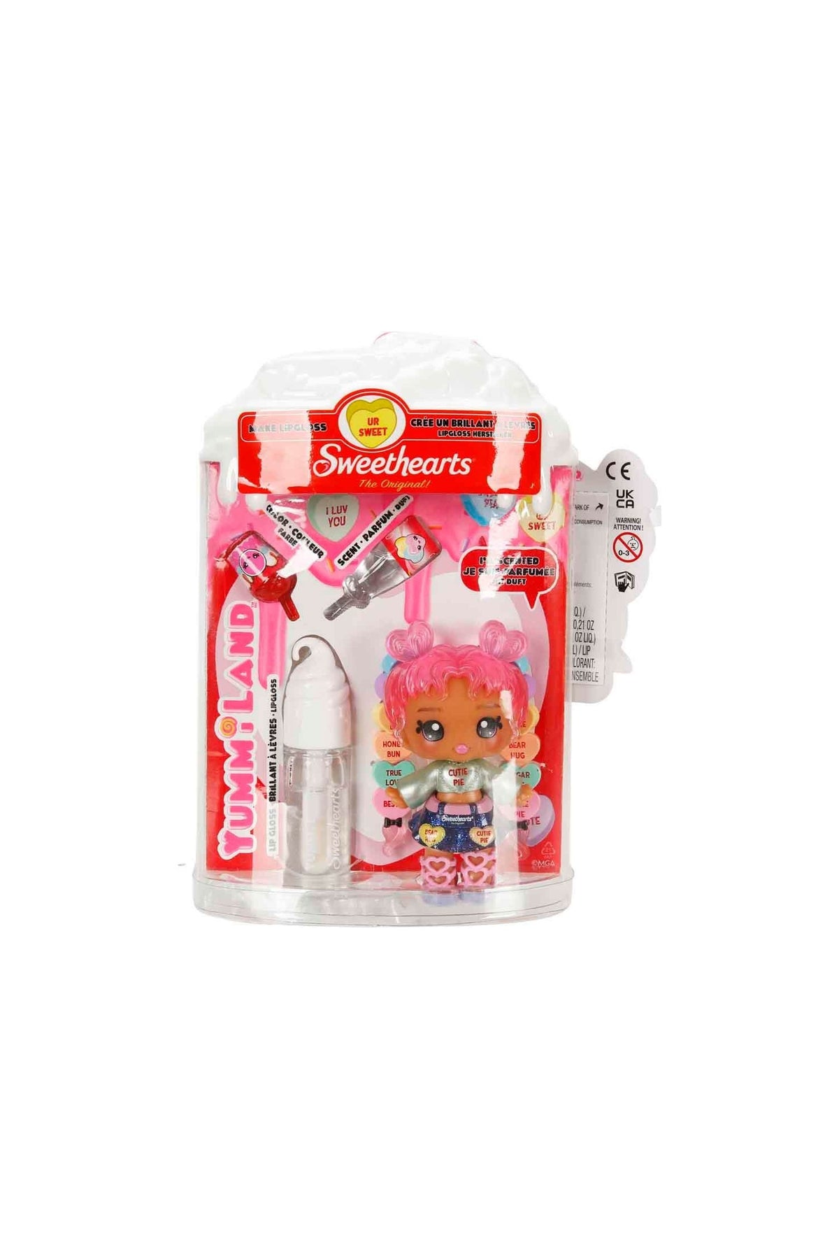 Yummiland Sweethearts Sevgililer Günü Mini Bebek ve Dudak Parlatıcısı Seti - Lily Hearts