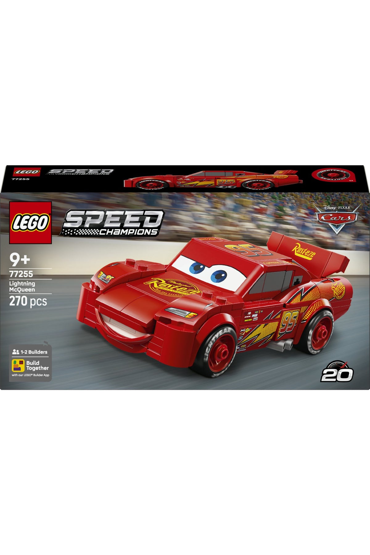 LEGO® Speed Champions | Şimşek McQueen 77255 - 9 Yaş ve Üzeri Çocuklar için Disney Pixar Arabalar Temalı Oyuncak Yapım S