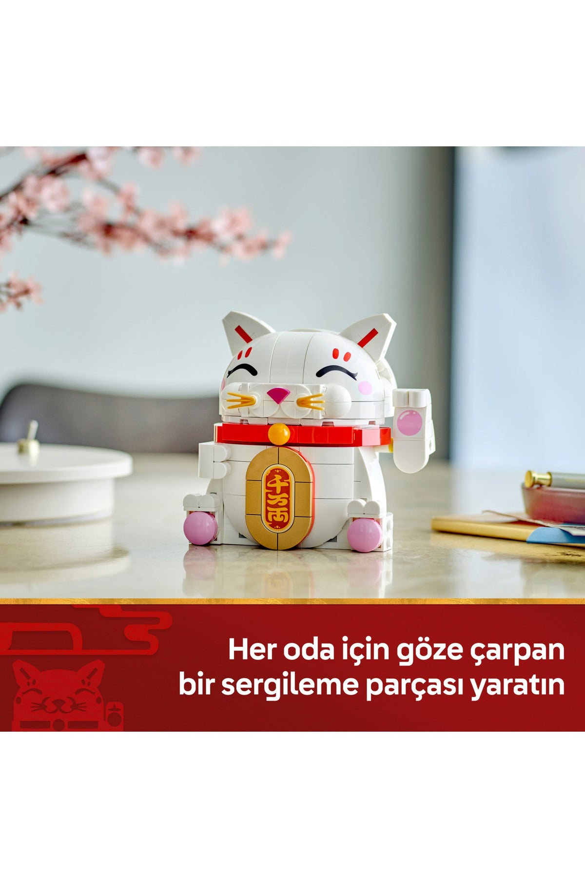 LEGO® Şanslı Kedi 40813 - 9 Yaş ve Üzeri Çocuklar için Yaratıcı Oyuncak Yapım Seti (280 Parça)