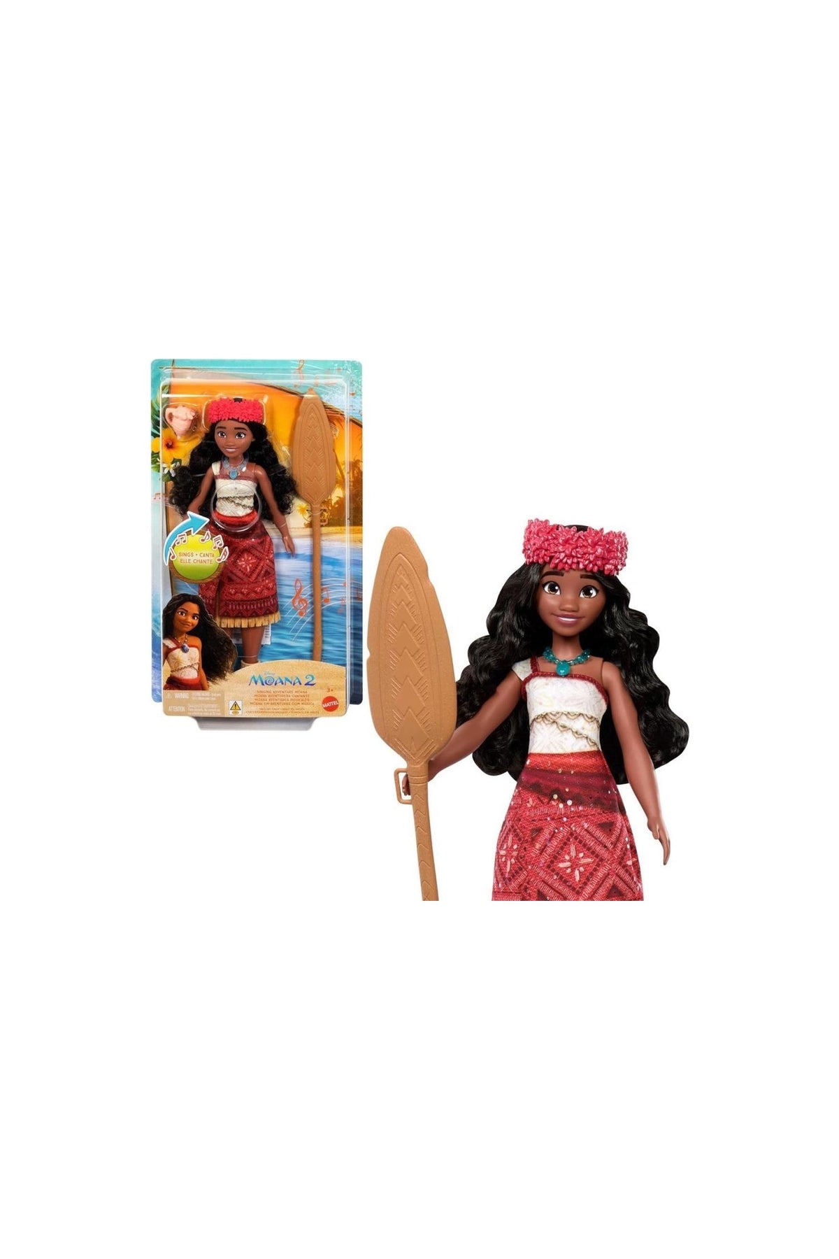 JBT37 Disney Moana 2 Şarkı Söyleyen Moana Bebeği Eğlenceli Aksesuarlarla Renkli Macera