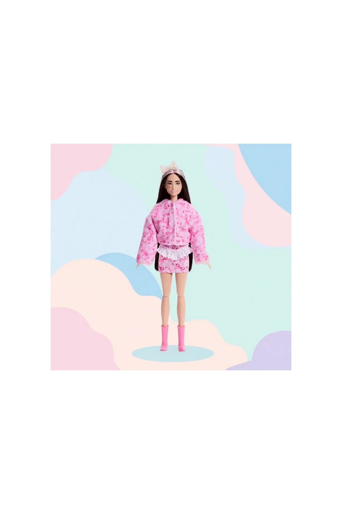 Barbie Cutie Reveal Care Bear Serisi Model Bebek 2. Seri Pembe Renkli Sevimli Karakter