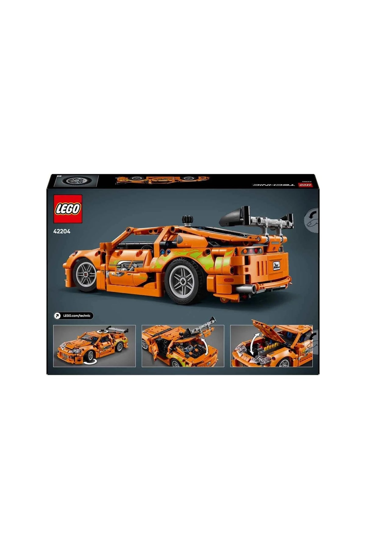 LEGO® Technic Fast and Furious Toyota Supra MK4 42204 - 9 Yaş & Üzeri Çocuklar için Yaratıcı Oyuncak Yapım Seti (810 P)