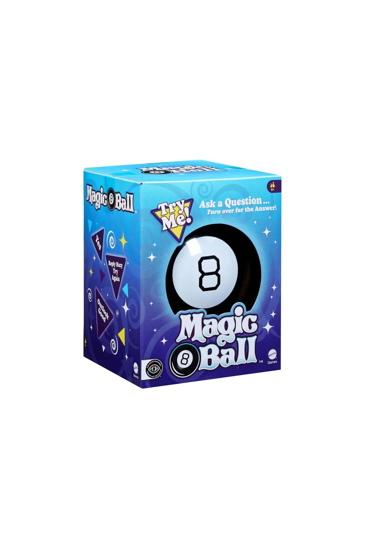 Mattel Magic 8 Ball 30188 Renkli Eğlenceli Kutu Oyunu 4+ Yaş İçin Sosyalleşme ve Hayal Gücü Geliştirici
