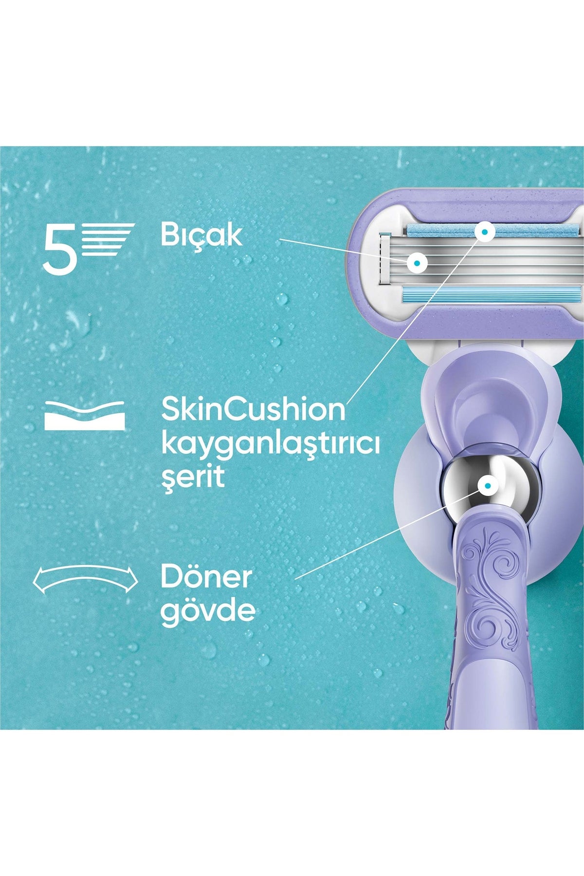 Gillette Venus Extra Smooth Swirl Tıraş Makinesi + Yedek Başlık