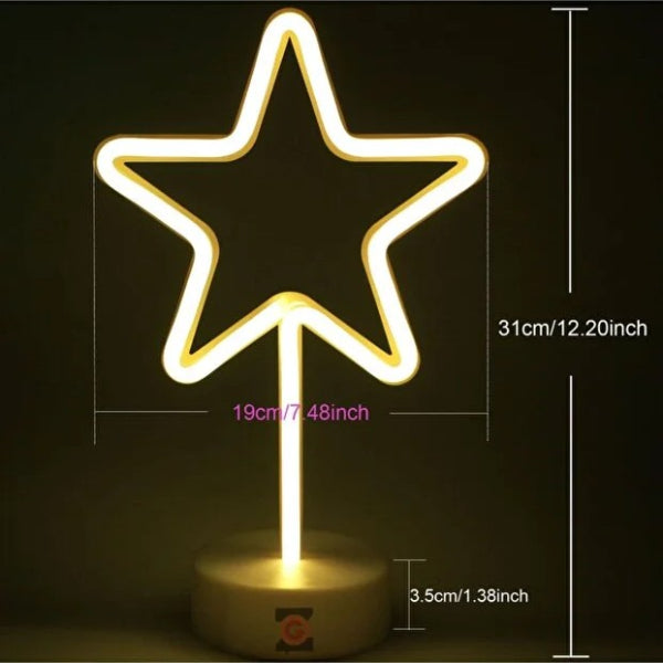 Yıldız Neon LED Lamba