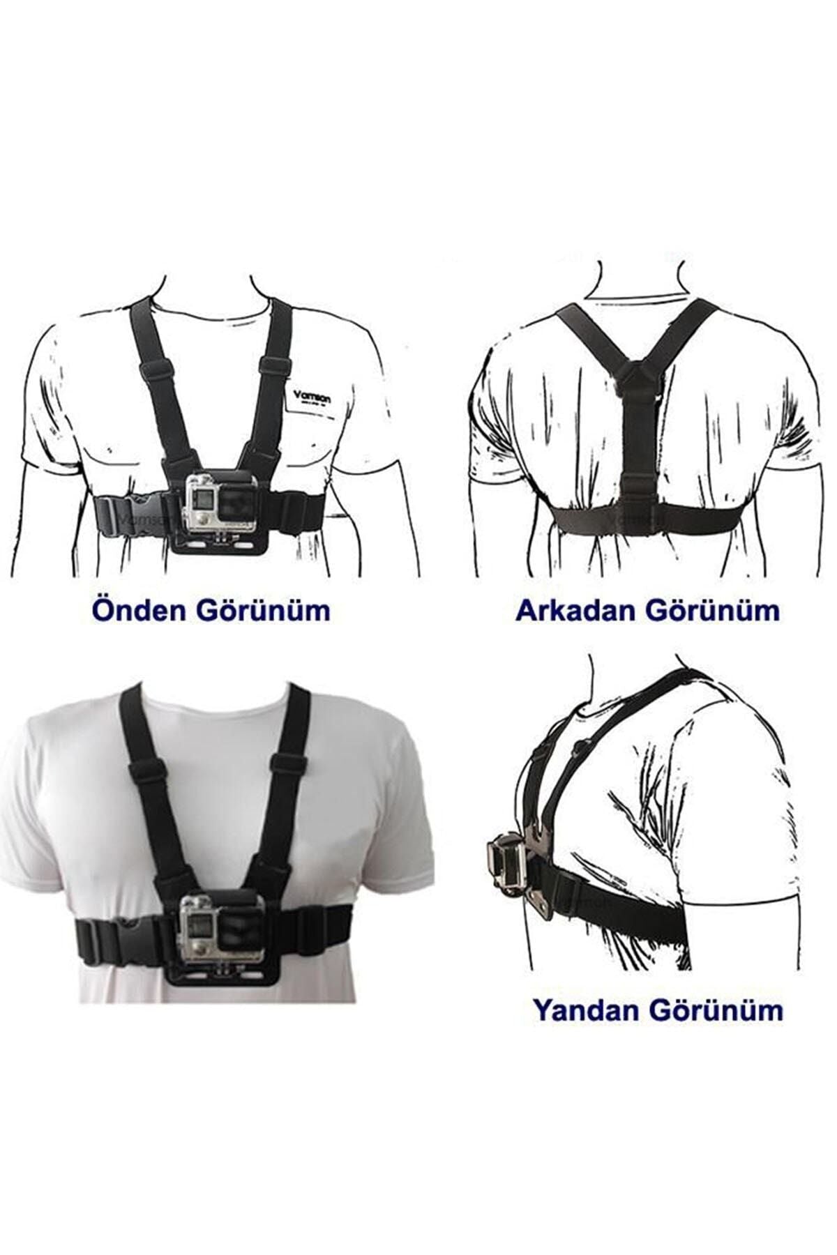 Aksiyon Kamerası Göğüse Sabitleme Kemeri