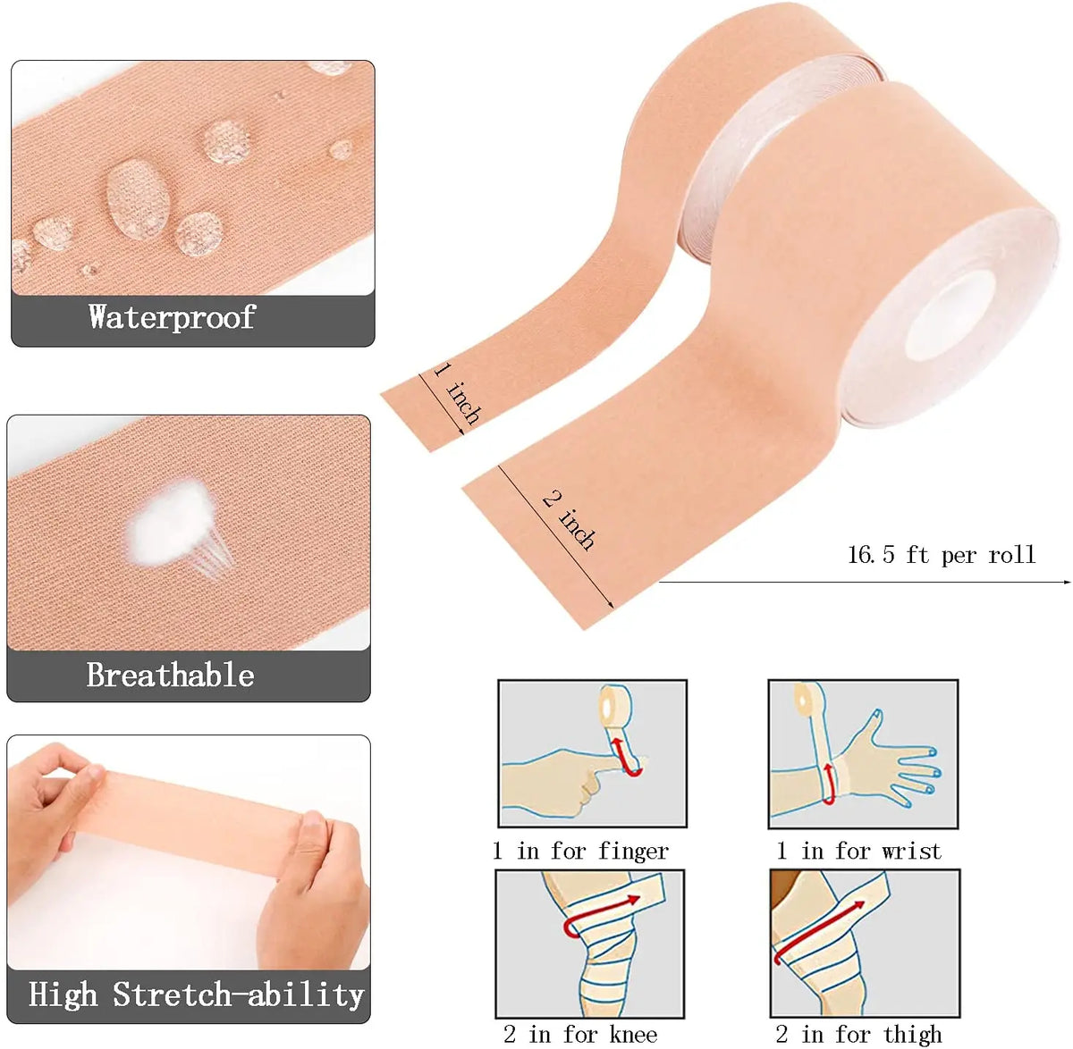 Göğüs Dikleştirme Bandı S Beden 2.5 Cm.
