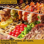 10'lu Paslanmaz Çelik Şiş Seti (20 cm) - Airfryer &amp; Mangal