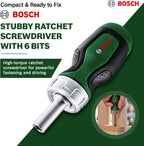 Bosch Cırcırlı Tornavida Seti Değiştirilebilir 6 Uç ile Ergonomik Tasarım ve Yüksek Tork
