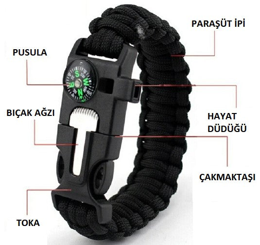 Çok Amaçlı Hayatta Kalma Bilekliği