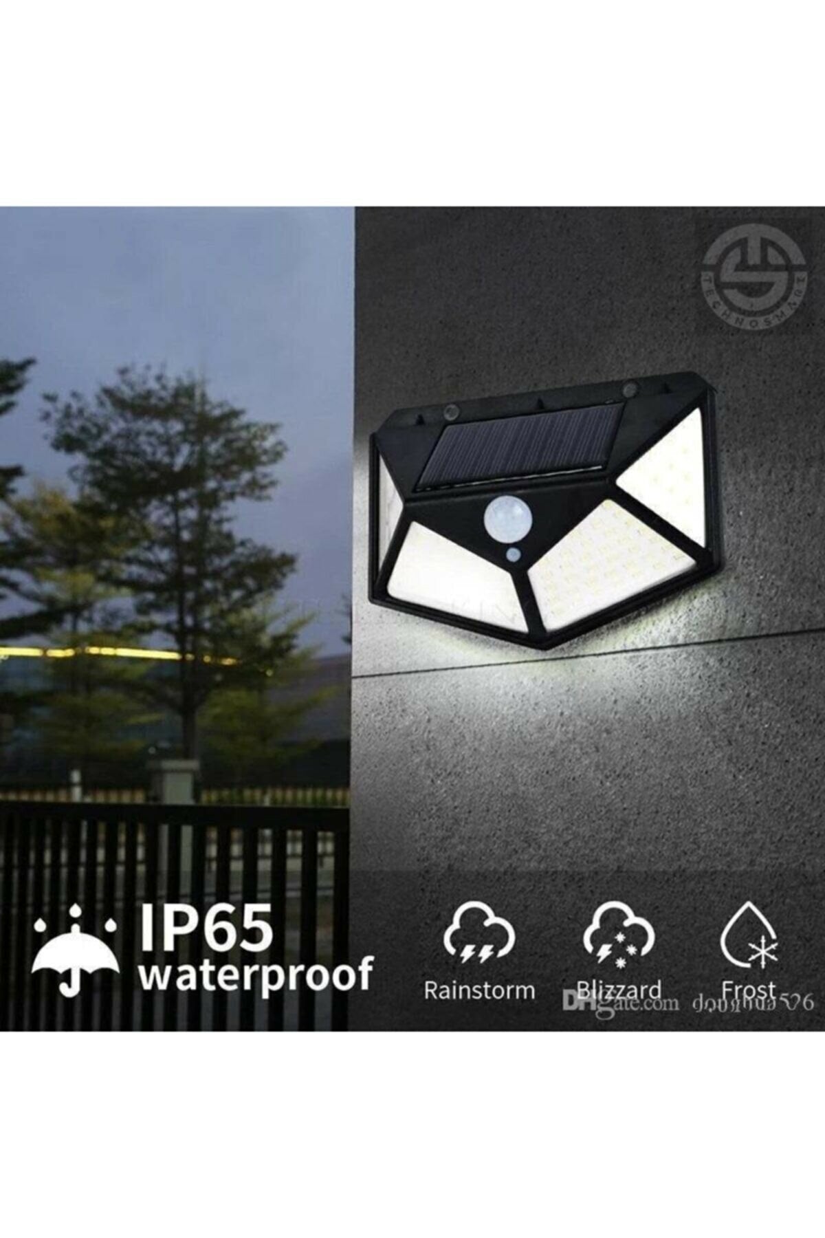 Solar Bahçe Aydınlatma Lambası 100 Led
